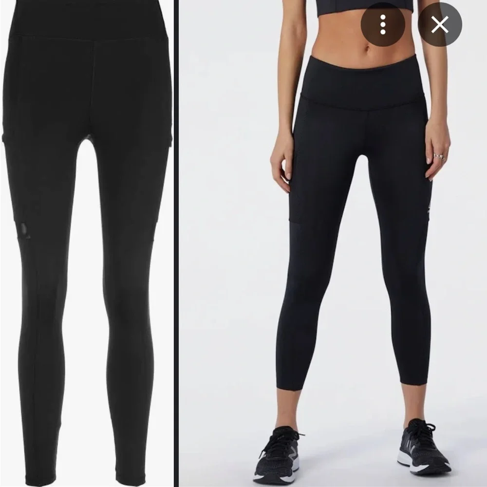 New Balance Women’s Black Leggings - Picture 1 of 3